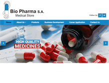 Tablet Screenshot of biopharma-sa.com